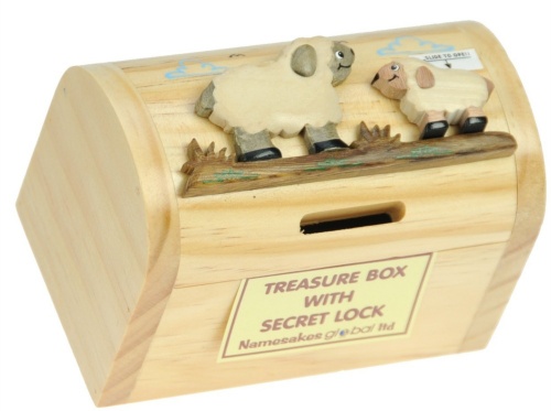 Money Box Treasure Chests - Sheep  (Pack Size 3) Price Breaks Available
